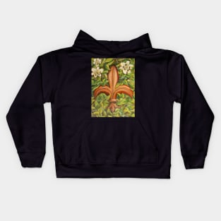 Fleur de Lis with Magnolias Kids Hoodie